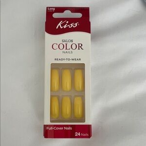 Kiss Salon Color Nails in Bright Yellow 24